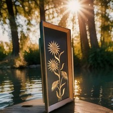 Strohbild sonnenblumen handgef gebraucht kaufen  Köln