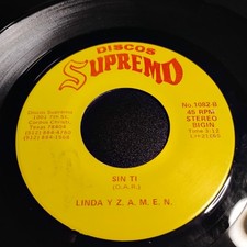 Discos Supremo LINDA Y ZAMEN SIN TI VINYL RECORD SICK LATIN 45 HEAR! VG+ comprar usado  Enviando para Brazil