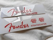 2 peças adesivos UV vinil baixo guitarra FENDER TELECASTER STRATOCASTER VERMELHO comprar usado  Enviando para Brazil