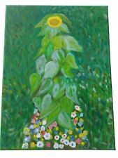 Bild sonnenblume acryl gebraucht kaufen  Filderstadt