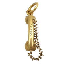 Colgante Charm Vintage '60 Corneta Del Teléfono Oro Macizo 18K Made in Italy comprar usado  Enviando para Brazil