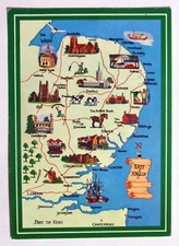 Map postcard east for sale  MILTON KEYNES