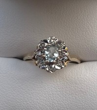 Aquamarine diamond cluster for sale Aquamarine diamond cluster for sale  LEIGH