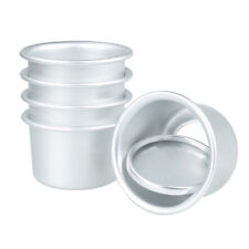 5 peças 2" faça você mesmo liga de alumínio redonda mini panela de bolo molde removível ferramentas para assar comprar usado  Enviando para Brazil