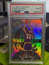 1997 Skybox Metal Universe Planet Metal #4 Shaquille O'Neal Planet Metal PSA 8, usado comprar usado  Enviando para Brazil