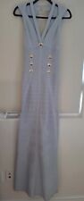 Vestido longo Herve Leger Paris bandagem azul claro cinza tamanho P , usado comprar usado  Enviando para Brazil