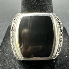 Novo Estado 7RI24 Anel Design Turco Ônix Prata Esterlina 925 Tamanho 10, usado comprar usado  Enviando para Brazil