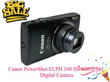 Câmera Digital Canon PowerShot ELPH 340 HS/Canon IXUS 265 12X Zoom Cor Preta comprar usado  Enviando para Brazil