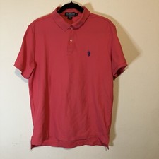 Camisa polo masculina manga curta pônei tamanho grande L rosa salmão Us Polo Assn comprar usado  Enviando para Brazil