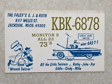 Cartão postal i 1412 CB QSL cabeça "Wrench Twister", Jackson, Michigan MI comprar usado  Enviando para Brazil