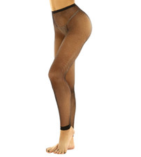 Black fishnet footless for sale  BARKING