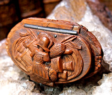 Tabatière corozo sculpte d'occasion  Morestel
