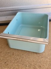 Gaveta de carne vintage de porcelana esmaltada meados do século turquesa aquática comprar usado  Enviando para Brazil