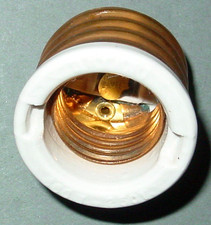 Adaptador de soquete de lâmpada vintage Mogul para base média corpo de latão porcelana Bryant EUA comprar usado  Enviando para Brazil