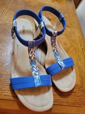 Blue wedge heel for sale  Lynnwood