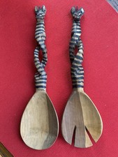Zebra salad servers for sale  PENARTH