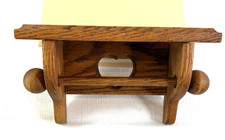 PRATELEIRA DE MADEIRA BARRA DE TOALHA 10" x 6" Oak Heart Country Cottage comprar usado  Enviando para Brazil
