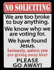 Warning metal soliciting for sale  LYTHAM ST. ANNES