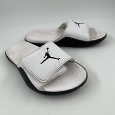 Tênis Nike Kids Jordan Hydro 2 GS Branco Preto Slides Ajustável - Tamanho 2Y, usado comprar usado  Enviando para Brazil