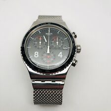 MASCULINO SWATCH IRONIA MALHA DE METAL AÇO INOXIDÁVEL TAMANHO PEQUENO PULSO PRECISA DE BATERIA RARA comprar usado  Enviando para Brazil