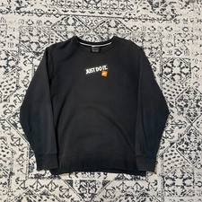 Vintage Nike Unisex Czarne Bawełniane Okrągły dekolt Rozmiar XS Y2K 90. Bieganie Sport Regular na sprzedaż  PL