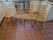 dining chairs rattan 4 for sale  CHESTER