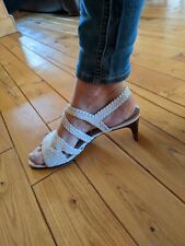 Sandales talons blanches d'occasion  La Tronche