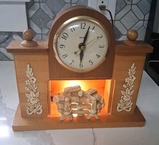 Relógio de prateleira United TV Mantle - Lareira com luz - Meio século moderno A16 comprar usado  Enviando para Brazil