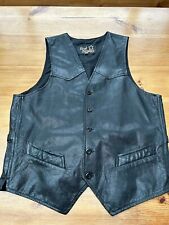 Vintage leather waistcoat for sale  BEXHILL-ON-SEA