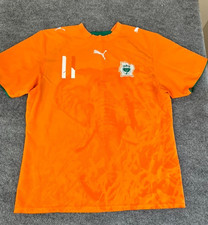 Camiseta de futebol Didier Drogba Puma laranja marfim 2006 Copa do Mundo FIFA em casa tamanho G comprar usado  Enviando para Brazil