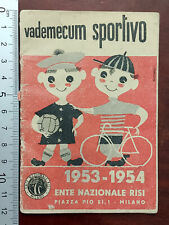 VADEMECUM SPORTIVO ENTE NAZIONALE RISI 1953 CALCIO CICLISMO SPORT PUBBLICITARIO na sprzedaż  Wysyłka do Poland