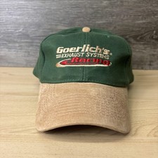 Chapéu de corrida Goerlich's Exhaust Systems alça traseira verde bronzeado camurça bico masculino, usado comprar usado Chapéu de corrida Goerlich's Exhaust Systems alça traseira verde bronzeado camurça bico masculino, usado comprar usado  Enviando para Brazil