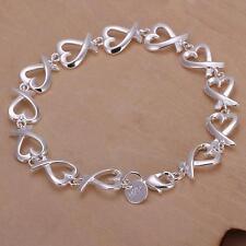 Pulseira de prata 925 moda linda feminina cruz senhora joias de casamento H177 comprar usado  Enviando para Brazil