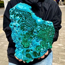 Espécime mineral cristal quartzo malaquita sílica natural Chrysocolla 12,67 lb comprar usado  Enviando para Brazil