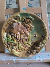 Vintage chalkware plate for sale  GLASGOW