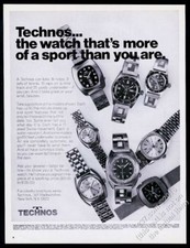 1971 Technos SkyDiver relógio de mergulho etc 8 modelos foto anúncio impresso vintage comprar usado  Enviando para Brazil