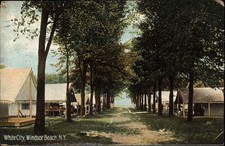 Cartão postal vintage Windsor Beach New York NY White City Cabins c1900s-10s, usado comprar usado  Enviando para Brazil