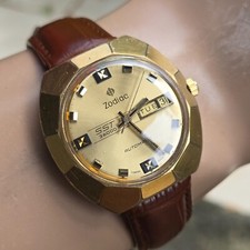 Vintage ZODIAC relógio automático masculino SST 36000 CAL.86 DIA/DATA fabricado na Suíça década de 1970, usado comprar usado  Enviando para Brazil