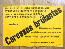 Caresses brulantes affiche d'occasion  Nancy-