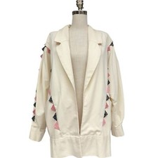 Jaqueta Coleção Exclusiva Vintage Feita à Mão com Aplique Triangular - Tamanho G/XL comprar usado  Enviando para Brazil