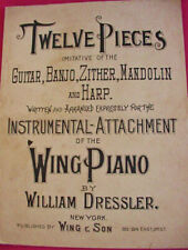 Wing piano twelve for sale  Mount Pleasant