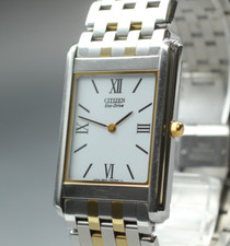 [Quase em perfeito estado] Citizen Stiletto Eco-Drive G820-T001670 tanque romano branco Qz masculino, usado comprar usado  Enviando para Brazil