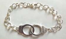 Bracelet argenté menottes d'occasion  Calais
