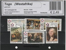 TOGO LOT TIMBRES OBLITERES REVOLUTION AMERICAINE 1976 BON ETAT segunda mano  Embacar hacia Mexico