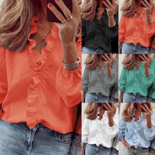 Damen neck rüschen gebraucht kaufen  Obertshausen