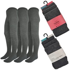 Pacote com 3 collants escolares meninas algodão rico cinza uniforme salvar ex M S novo tamanho Reino Unido idade comprar usado  Enviando para Brazil