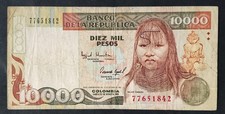 Colombia 10000 pesos usato  Napoli