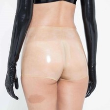 Usado, Roupa íntima feminina ultrafina transparente látex borracha cuecas 100% látex shorts comprar usado  Enviando para Brazil