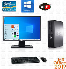 Computador desktop Dell Windows 10 Core 2 Duo 4GB Ram DVD WiFi 19" LCD escritório 19 comprar usado  Enviando para Brazil