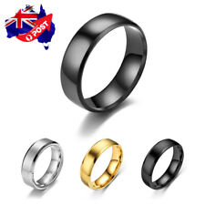 Usado, Aliança de casamento masculina feminina titânio aço inoxidável 6 mm acabamento escovado anel confortável comprar usado  Enviando para Brazil